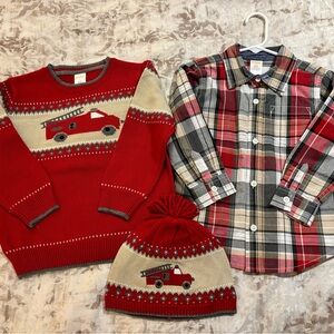 Gymboree 3T Fire Truck Themed Set
